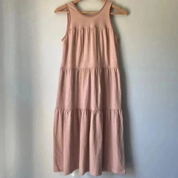 Everlane The Weekend Tiered Sleeveless Midi Dress in Oak Women's size XS - Picture 3 of 7